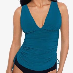 NEW Magicsuit Dani Cordon Bleu Ruched Side Tankini Swim Top 6017681 Mariana